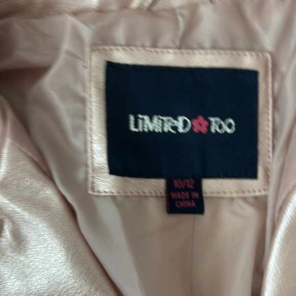 Limited too size kids 10/12 vegan leather jacket - Picture 2 of 3